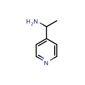Chemical structure of 4-(1-Aminoethyl)pyridine , CAS 50392-78-4, AChemBlock P37797