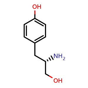 Chemical structure of L-Tyrosinol , CAS 5034-68-4, AChemBlock P37803