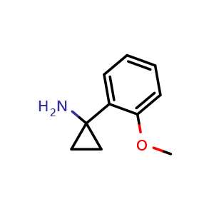 Chemical structure of 1-(2-Methoxyphenyl)-cyclopropanamine , CAS 503417-32-1, AChemBlock P37813