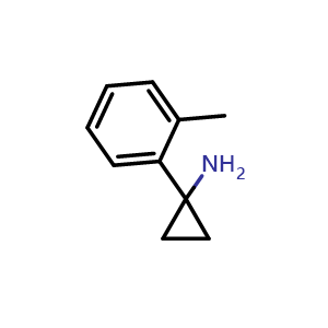 Chemical structure of 1-(2-Methylphenyl)-cyclopropanamine , CAS 503417-29-6, AChemBlock P37816