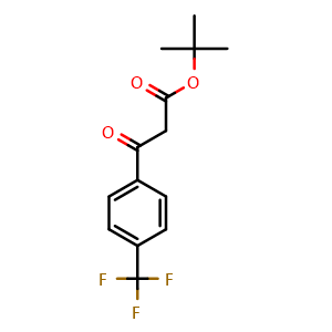Chemical structure of tert-Butyl 4-trifluoromethylbenzoylacetate , CAS 502424-53-5, AChemBlock P37823
