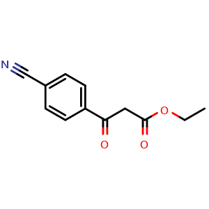 Chemical structure of Ethyl (4-cyanobenzoyl)acetate , CAS 49744-93-6, AChemBlock P37878