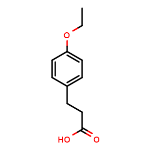 Chemical structure of 4-Ethoxybenzenepropanoic acid , CAS 4919-34-0, AChemBlock P37894