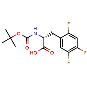Chemical structure of N-Boc-2,4,5-trifluoro-D-phenylalanine , CAS 486460-09-7, AChemBlock P37897
