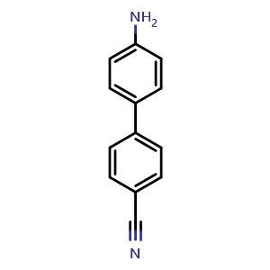 Chemical structure of 4'-Amino-biphenyl-4-carbonitrile , CAS 4854-84-6, AChemBlock P37904