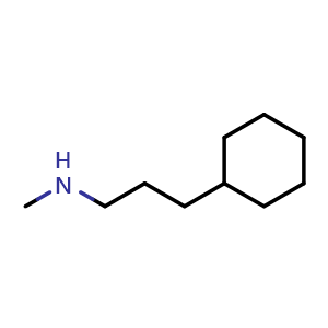 Chemical structure of N-Methyl cyclohexanepropanamine , CAS 478626-71-0, AChemBlock P37923