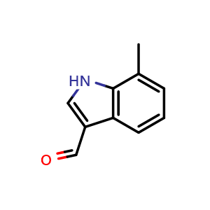 Chemical structure of 7-Methylindole-3-carboxyaldehyde , CAS 4771-50-0, AChemBlock P37932