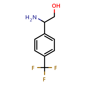 Chemical structure of b-Amino-4-(trifluoromethyl)benzeneethanol , CAS 473416-36-3, AChemBlock P37952