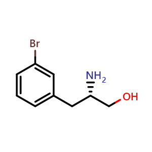 Chemical structure of (S)-b-Amino-3-bromobenzenepropanol , CAS 468740-95-6, AChemBlock P37966