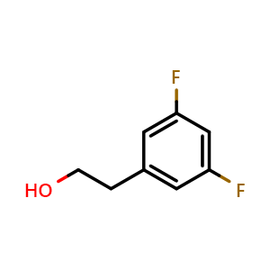 Chemical structure of 3,5-Difluoro-benzeneethanol , CAS 467223-90-1, AChemBlock P37971