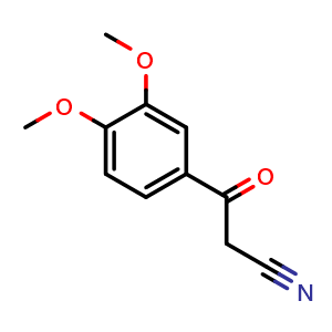 Chemical structure of (3,4-Dimethoxybenzoyl)acetonitrile , CAS 4640-69-1, AChemBlock P37978