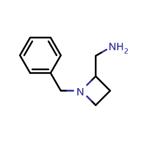 Chemical structure of 1-Benzyl-2-azetidinemethanamine , CAS 46193-94-6, AChemBlock P37986