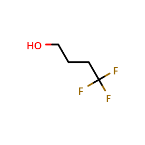 Chemical structure of 4,4,4-Trifluorobutan-1-ol , CAS 461-18-7, AChemBlock P37989