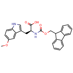 Chemical structure of N-Fmoc-5-methoxy-L-tryptophan , CAS 460751-69-3, AChemBlock P37990