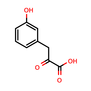 Chemical structure of 3-(3-Hydroxyphenyl)-2-oxopropanoic acid , CAS 4607-41-4, AChemBlock P37992