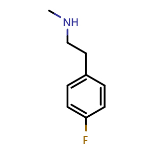 Chemical structure of 4-Fluoro-N-methyl-benzeneethanamine , CAS 459-28-9, AChemBlock P38002