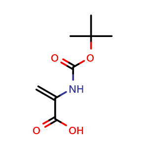 Chemical structure of 2-(Boc-amino)-2-propenoic acid , CAS 45101-25-5, AChemBlock P38028