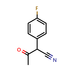 Chemical structure of a-Acetyl-4-fluoro-benzeneacetonitrile , CAS 447-03-0, AChemBlock P38038