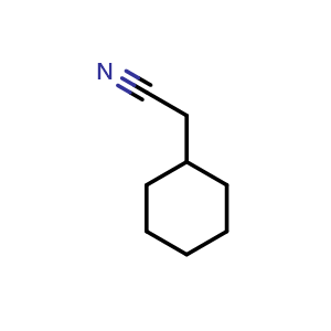 Chemical structure of Cyclohexaneacetonitrile , CAS 4435-14-7, AChemBlock P38061