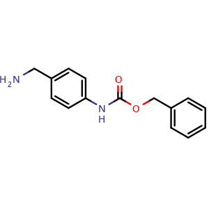 Chemical structure of 4-(Cbz-amino)benzylamine , CAS 443331-14-4, AChemBlock P38064
