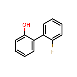 Chemical structure of 2'-Fluoro-biphenyl-2-ol , CAS 439-80-5, AChemBlock P38073