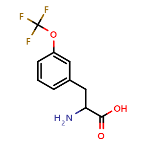 Chemical structure of 3-(Trifluoromethoxy)-DL-phenylalanine , CAS 439587-14-1, AChemBlock P38075