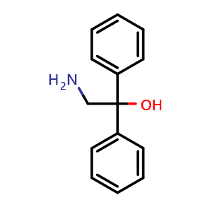 Chemical structure of a-(Aminomethyl)-a-phenyl-benzenemethanol , CAS 4382-96-1, AChemBlock P38081