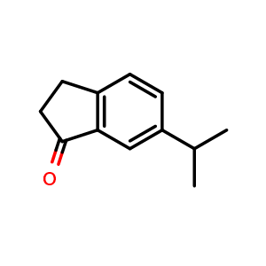 Chemical structure of 6-Isopropyl-indan-1-one , CAS 42348-89-0, AChemBlock P38133