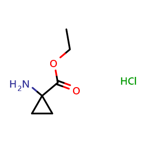 Chemical structure of Ethyl 1-Aminocyclopropane-1-carboxylate hydrochloride , CAS 42303-42-4, AChemBlock P38137