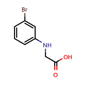 Chemical structure of N-(3-Bromophenyl)-glycine , CAS 42288-20-0, AChemBlock P38138