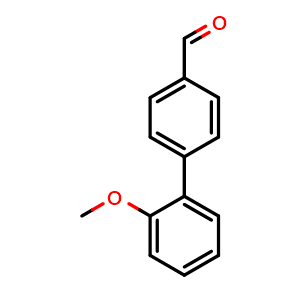Chemical structure of 4-(2-Methoxyphenyl)benzaldehyde , CAS 421553-62-0, AChemBlock P38145