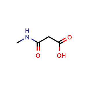 Chemical structure of 3-(Methylamino)-3-oxo-propanoic acid , CAS 42105-98-6, AChemBlock P38150