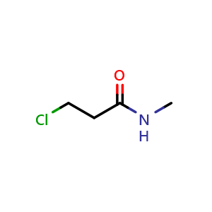 Chemical structure of 3-Chloro-N-methyl-propanamide , CAS 41789-28-0, AChemBlock P38167