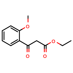 Chemical structure of Ethyl (2-methoxybenzoyl)acetate , CAS 41607-95-8, AChemBlock P38170