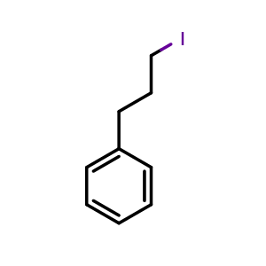 Chemical structure of (3-Iodopropyl)benzene , CAS 4119-41-9, AChemBlock P38180