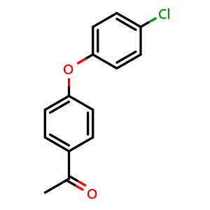 Chemical structure of 1-[4-(4-Chlorophenoxy)phenyl]-ethanone , CAS 41150-48-5, AChemBlock P38181