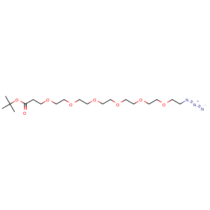 Chemical structure of N3-PEG6-CH2CH2COOtBu , CAS 406213-76-1, AChemBlock P38207
