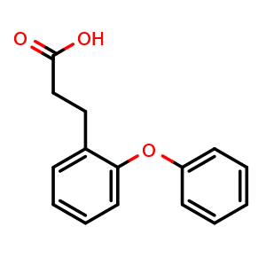 Chemical structure of 2-Phenoxybenzenepropanoic acid , CAS 40492-92-0, AChemBlock P38228