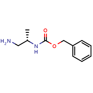Chemical structure of (S)-2-N-Cbz-propane-1,2-diamine , CAS 400652-46-2, AChemBlock P38293