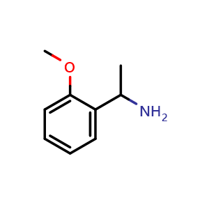 Chemical structure of 1-(2-Methoxyphenyl)ethylamine , CAS 40023-74-3, AChemBlock P38299