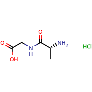 Chemical structure of D-Alanyl-glycine hydrochloride , CAS 3997-90-8, AChemBlock P38303