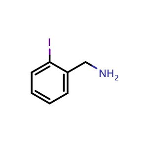 Chemical structure of 2-Iodobenzylamine , CAS 39959-51-8, AChemBlock P38307