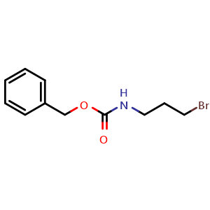 Chemical structure of N-Cbz-3-bromopropylamine , CAS 39945-54-5, AChemBlock P38308