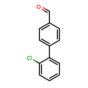 Chemical structure of 2'-Chloro-biphenyl-4-carboxaldehyde , CAS 39802-78-3, AChemBlock P38318