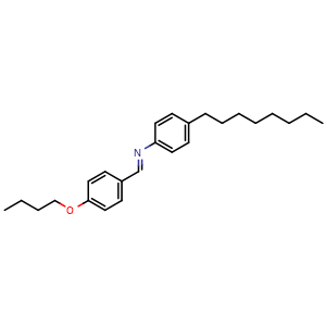 Chemical structure of N-(4-Butoxybenzylidene)-4-octylaniline , CAS 39777-26-9, AChemBlock P38321