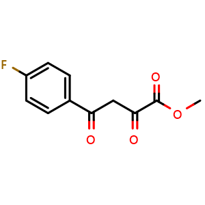 Chemical structure of Methyl 4-fluoro-a,g-dioxo-benzenebutanoate , CAS 39757-34-1, AChemBlock P38326