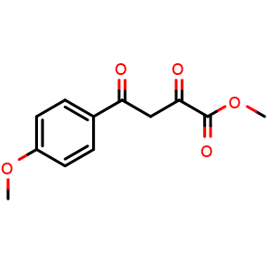 Chemical structure of Methyl 4-methoxy-a,g-dioxo-benzenebutanoate , CAS 39757-31-8, AChemBlock P38327