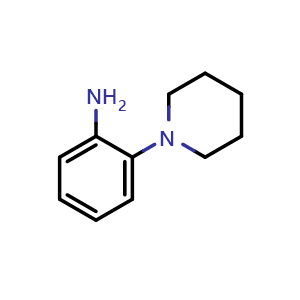 Chemical structure of N-(2-Aminophenyl)piperidine , CAS 39643-31-7, AChemBlock P38330