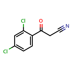 Chemical structure of 2,4-Dichloro-b-oxo-benzenepropanenitrile , CAS 39528-61-5, AChemBlock P38341