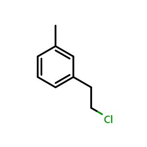 Chemical structure of 3-Methylphenethyl chloride , CAS 39199-36-5, AChemBlock P38353